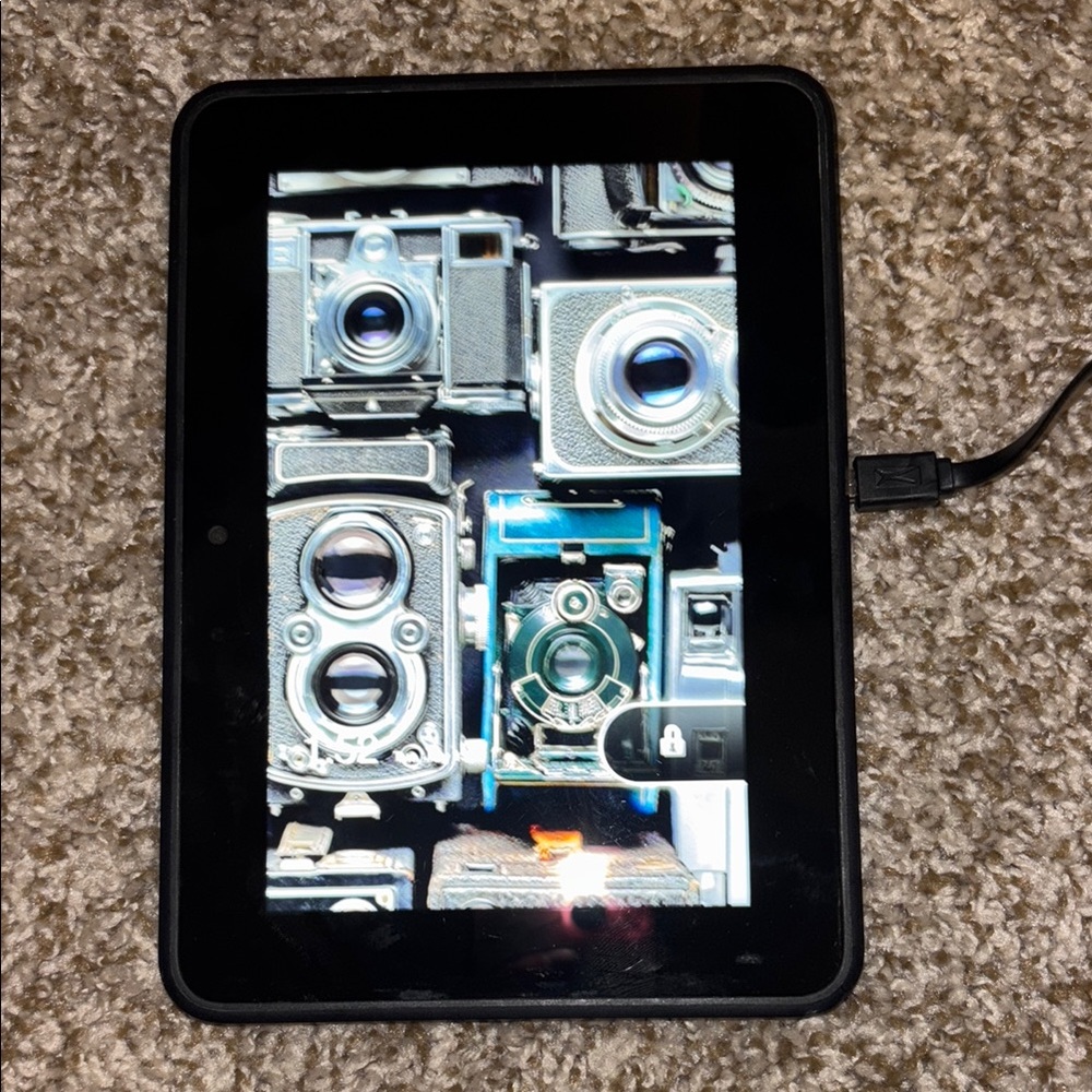 Amazon Tablet with Black Frame (Kindle Fire) with Charger